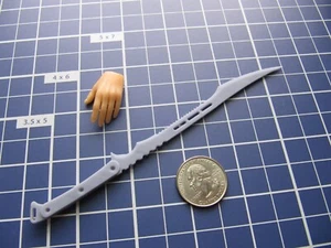 "Tactical Sword" - 1:6 scale 3d Printed Miniature Ninja Weapon - Picture 1 of 8