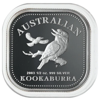 AUSTRALIA 50 Cents 2003 Silver 1/2oz Proof 'Kookaburra' Box/Coa - Image 1 of 3