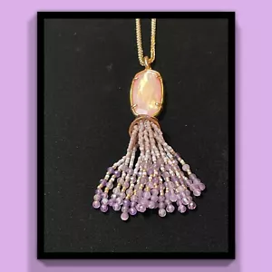 Kendra Scott Eva Beaded Pendant Necklace Rose Gold - Picture 1 of 7