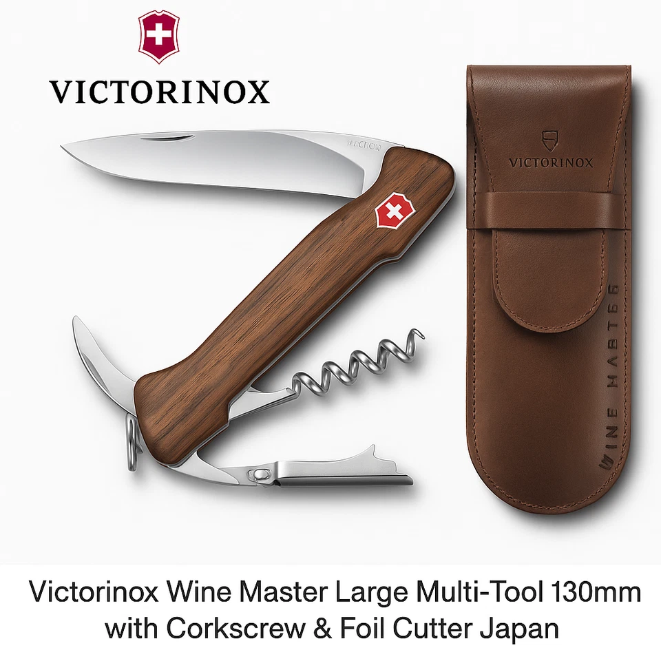 Victorinox Wine Master 130 mm Walnussgriff Multitool mit Korkenzieher & Etui Neu - Bild 1 von 1