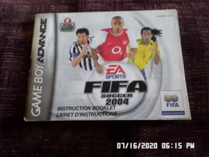 Fifa Soccer 2004 (Gameboy Advance) GBA Instruction Manual Only... NO GAME - Picture 1 of 2