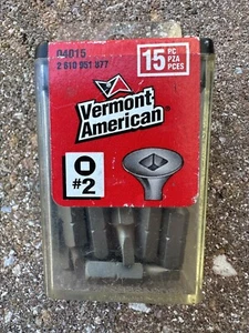 Brocas de inserción cuadradas de 1"" Vermont American 15 piezas #2 envío gratuito 04015 caja R2 brocas - Imagen 1 de 3