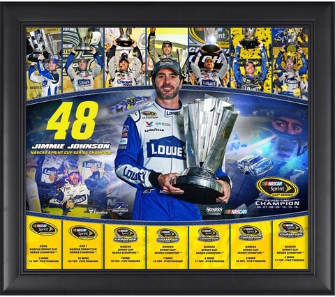 Jimmie Johnson Framed 15x17 2016 Sprint Cup Champion NASCAR Collage Cover