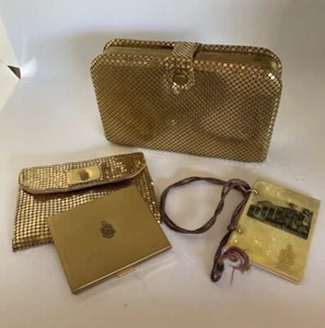 Vintage Phi Gamma Delta FIJI Evening Bags Powder Compact 1933 Dance Card Book - Picture 1 of 12