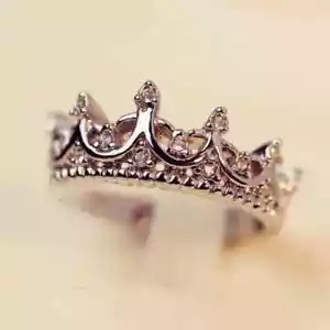 Queen Crown Zircon Ring Wedding Engagement Valentine's Day Gift For Women - Picture 1 of 3