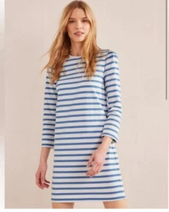 Boden Blue/White Striped Nautical 3/4 Sleeve Dress Size Small - Picture 1 of 9