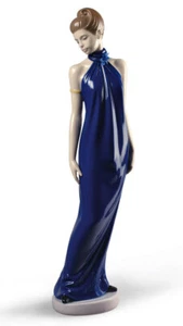 NAO BY LLADRO ELEGANCE SPECIAL EDITION #1831 BRAND NIB WOMAN BLUE DRESS SAVE$ FS - Picture 1 of 10