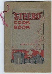 Vintage Recipe Book Bouillon STEERO COOK BOOK Beef Extract Soup sold in tins - Picture 1 of 10