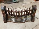 Original Vintage Cast Iron  Lustre Finish Fireplace Front and Ash Plate