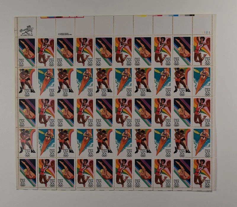 US SCOTT 2082 - 2085 PANE OF 50 OLYMPICS STAMPS 20 CENT FACE MNH - Image 1 of 1