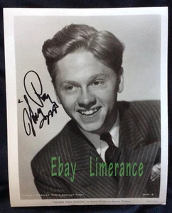 Mickey Rooney Signed 8x10 Vintage Photo "Young Tom Edison" - Signed in 1997  - Picture 1 of 3