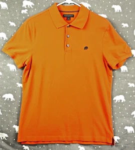 Camisa Polo Banana Republic Para Hombres Mediana Audaz Naranja Ajustada Piqué Algodón Orgánico M - Imagen 1 de 9