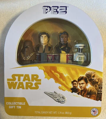 PEZ Star Wars 2018 Collectors Tin Solo Chewbacca Lando L3-37 SEALED New - Image 1 of 4