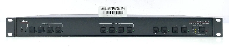 Extron {MVX 44 VGA A} MVX Series VGA/Audio Matrix Switcher - Image 1 of 4