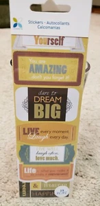 STICKERS! Beach\ Puffy Unicorns \ Encouraging Words Momenta - Picture 1 of 8