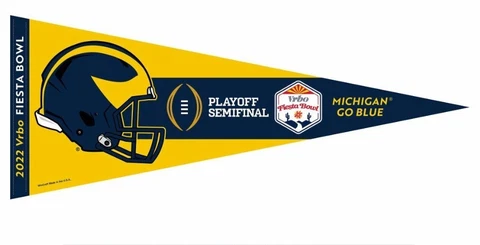 2022 Fiesta Bowl Semi Final Michigan Wolverines Premium Pennant Cover