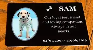 Photo Plaque Personalised Memorial (Duraluxe) 13cm x 8cm - Picture 1 of 4
