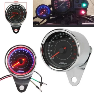 Universal 12V Night Light Tachometer Tach Gauge Motorcycle LED Back light Gauge - Picture 1 of 12