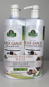 Spanish Garden HAIR LOSS BLACK GARLIC Duo Shampoo and Conditioner - 32fl oz - Picture 1 of 5