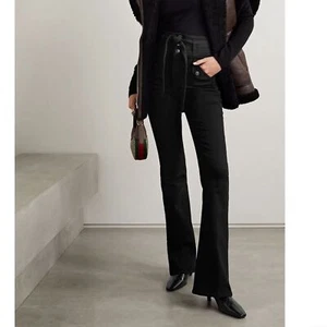 Veronica Beard Giselle Flare High Rise Pants Black Womens 25 - Picture 1 of 7