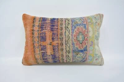 Home Decor Pillow, 16"x24" Orange Pillow Case, Kilim Pillow, Pillow for Sofa - Image 1 of 4
