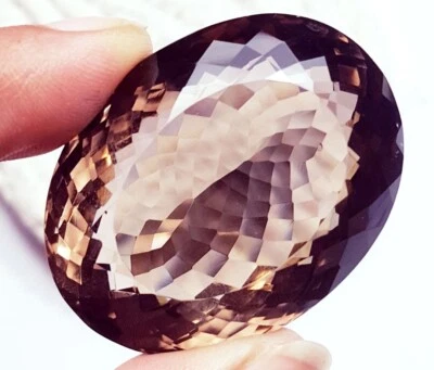 Smoky Quartz Oval Shape Certified Loose Gemstone 144.50 Ct With Free Gift - Image 1 of 4