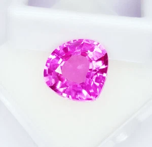 Gemma Sciolta 9,22 Ct Zaffiro Rosa Naturale Certificato Forma Pera Zaffiro Gemma - Foto 1 di 9
