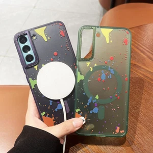 For Samsung Galaxy S24 23 Ultra 22Plus Magnetic Clear Case Cover Plating - Picture 1 of 15