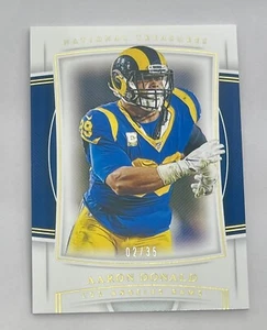 2019 Panini National Treasures Aaron Donald Base /35 Rams - Picture 1 of 2