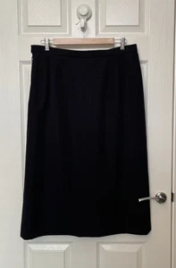 Ladies Navy Jaeger Wool Skirt, Size 16 - Picture 1 of 4