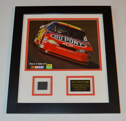 Jeff Gordon 2002 NASCAR Framed Race Used Tire from Hendrick Motorsports Cover