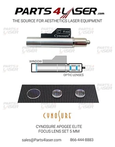 Juego de lentes de enfoque Cynosure Apogee ELITE 5 mm, kit de óptica de lente de enfoque Cynosure 5 mm - Imagen 1 de 2