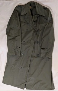 Vintage 70er US Army Regenmantel Herren 34R grün Vietnamkrieg Ära Militär Trenchcoat - Bild 1 von 15
