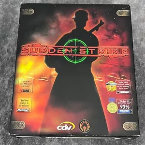 Sudden Strike PC Game - w/Manual CD-Rom Original Rare Big Box WWII Strategy - Picture 1 of 8