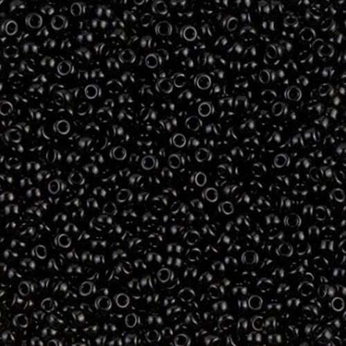 Miyuki Seed Beads 15/0 - Opaque Black - Image 1 of 1
