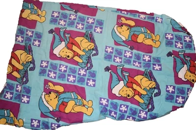 Sábana bajera ajustable doble de franela verde azulado Winnie the Pooh H7 vintage {tela} Foto 1 de 2