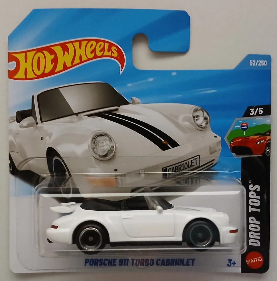 HOT WHEELS 2026 PORSCHE 911 TURBO CABRIOLET, WHITE, SHORT CARD. - Image 1 of 1