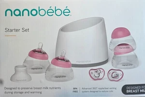 All-in-One Breastfeeding Bottles Starter Set with Warmer & Pacifiers - 5 oz - Picture 1 of 6