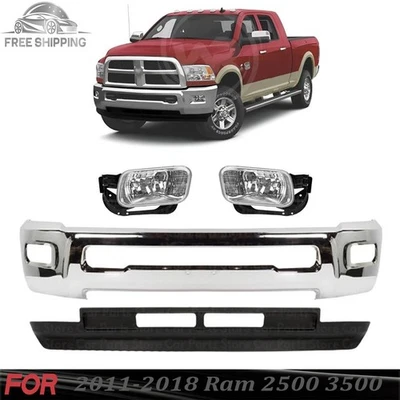 Front Bumper Face Bar Chrome & Lower Valance Kit For 2011-2018 Ram 2500 3500 Foto 1 de 4