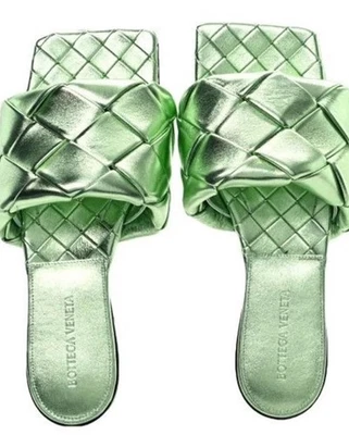 AUTÉNTICAS Sandalias Planas Acolchadas Bottega Veneta Para Mujer Zapatos Talla EU 38 Foto 1 de 4