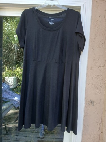 VETEMENTS Abito donna classico Sonoma Plus taglia 3X tinta unita nero manica corta elasticizzato maglia