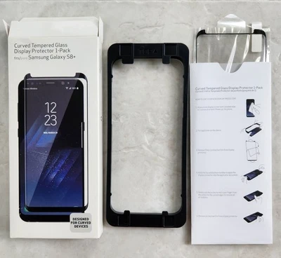NUEVO Samsung Galaxy S8+ PROTECTOR PANTALLA CRISTAL CURVO FRONTAL TEMPLADO (VERIZON) Foto 1 de 3