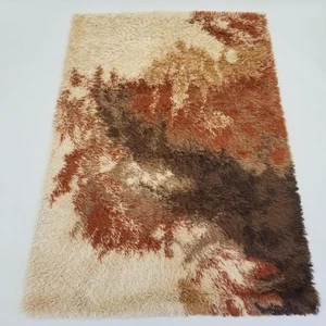 Vintage Mid Century Modern Danish Ege Rya Deluxe Denmark Shag Pile Rug 81" x 55" - Picture 1 of 7