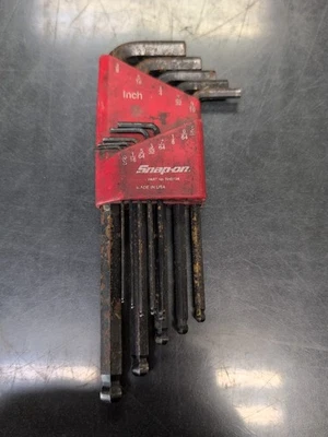 Snap-on Tools USA 10pc SAE L-Shaped Ball Hex Wrench Set BHS13A - Image 1 of 4