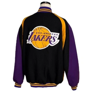 Los Angeles Lakers Jeff Hamilton 90s Wool Varsity Jacket 3XL Black/Gold/Purple - Bild 1 von 12