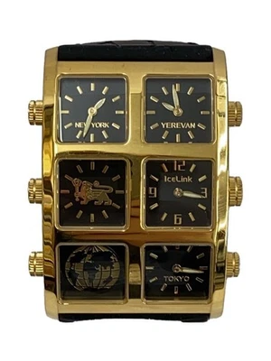 Reloj Ice Link D509 149S Cuarzo Analógico Gran Tamaño Goma Excelente JAPÓN Foto 1 de 4