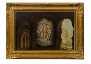 Paul Penczner (Hungarian / American, 1916-2010) Oil on Board "Three Graces" - Picture 1 of 1