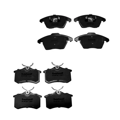 Front and Rear Ceramic Brake Pads For Volkswagen Beetle Eos Golf Jetta Audi A3 Foto 1 de 4