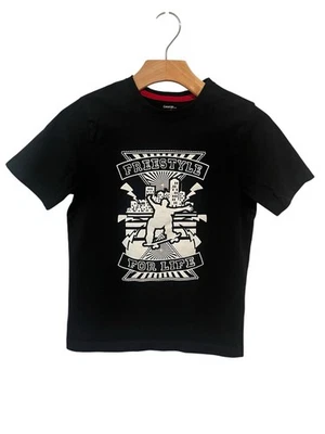 Camiseta George Niños Talla M Negra Freestyle For Life Patín Manga Corta Cuello Redondo Foto 1 de 4