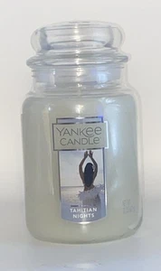 Yankee Candle TAHITIAN NIGHTS Large Jar 22 Oz White New Never Used - Picture 1 of 4
